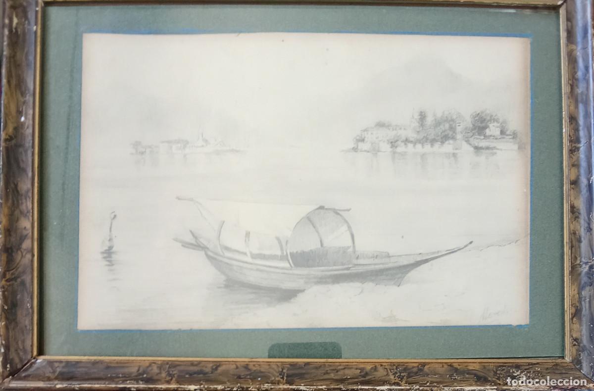 Arte: MORELL - BARCAZA EN EL LAGO- - Foto 1
