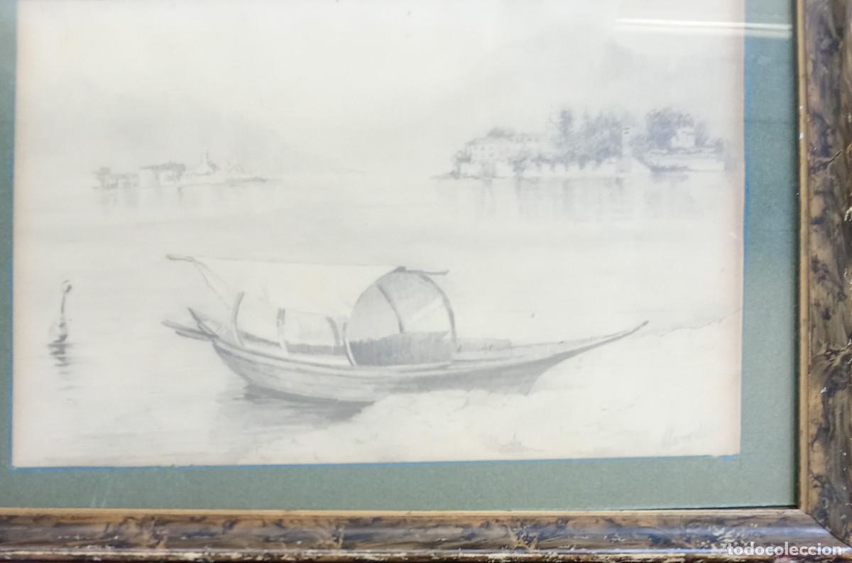 Arte: MORELL - BARCAZA EN EL LAGO- - Foto 2