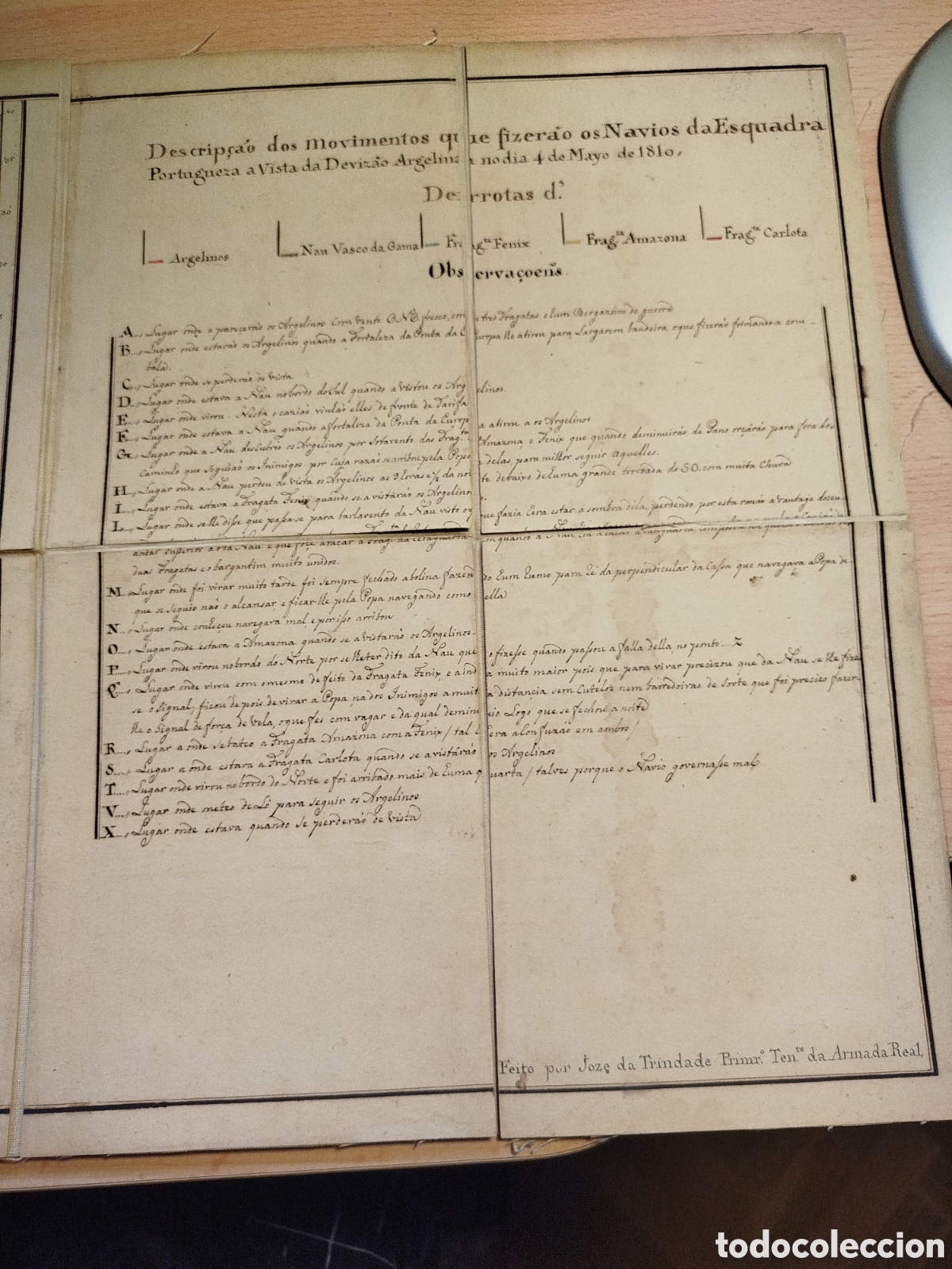 Arte: Mapa manuscrito del estrecho de Gibraltar. - Foto 3
