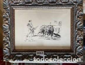 Art: Plumilla sobre cart&oacute;n enmarcada