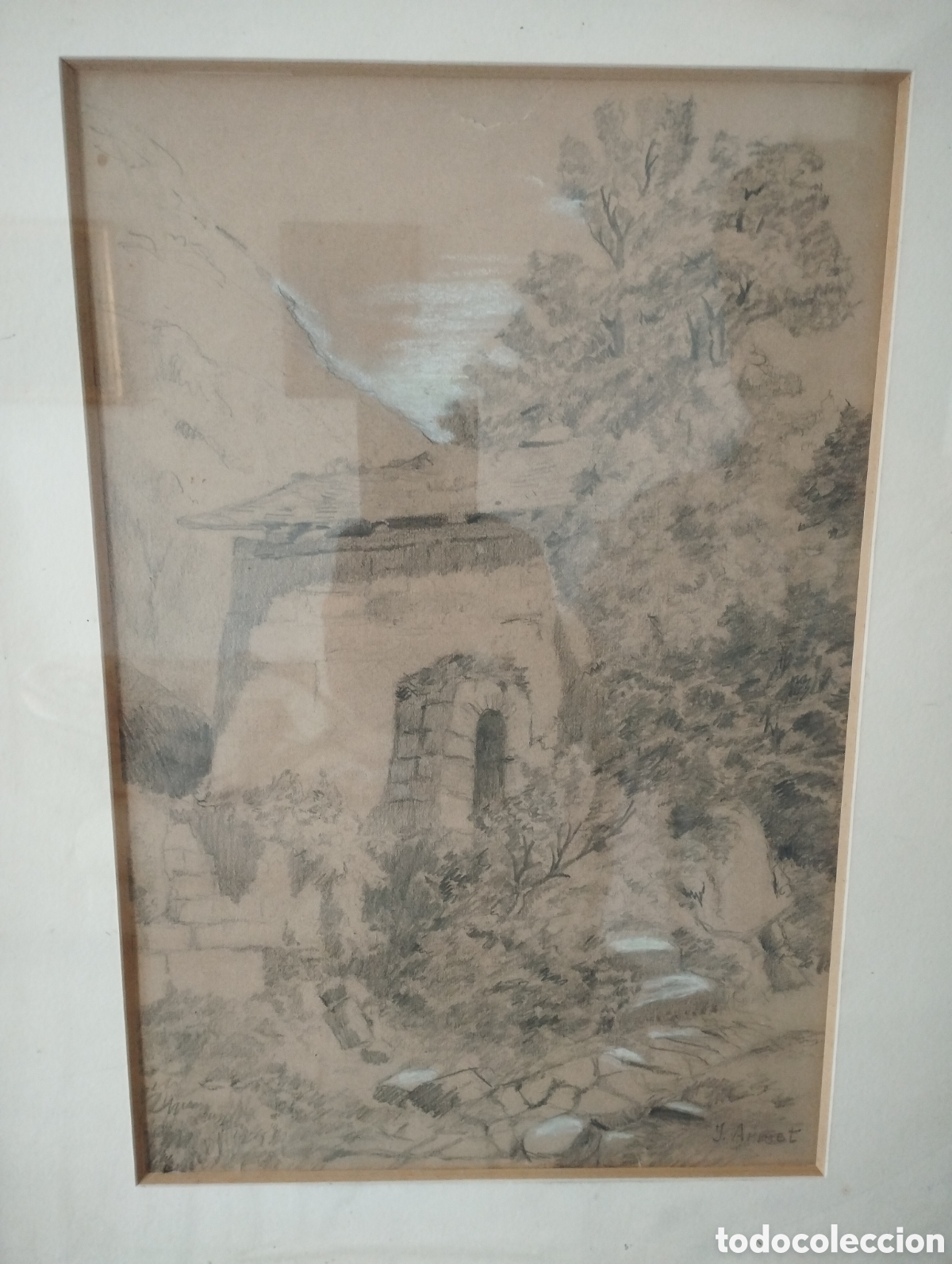 Arte: Dibujo Jose Armet pintor siglo XIX