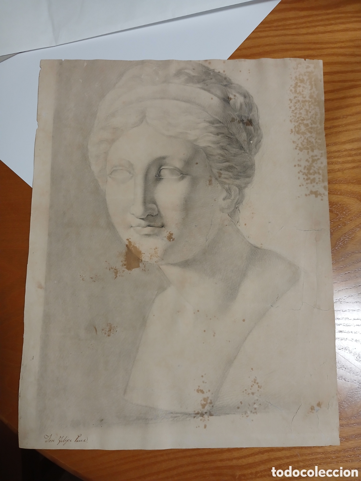 Arte: Jos&eacute; Felipe Parra Piquer. Dibujo de grupo escult&oacute;rico