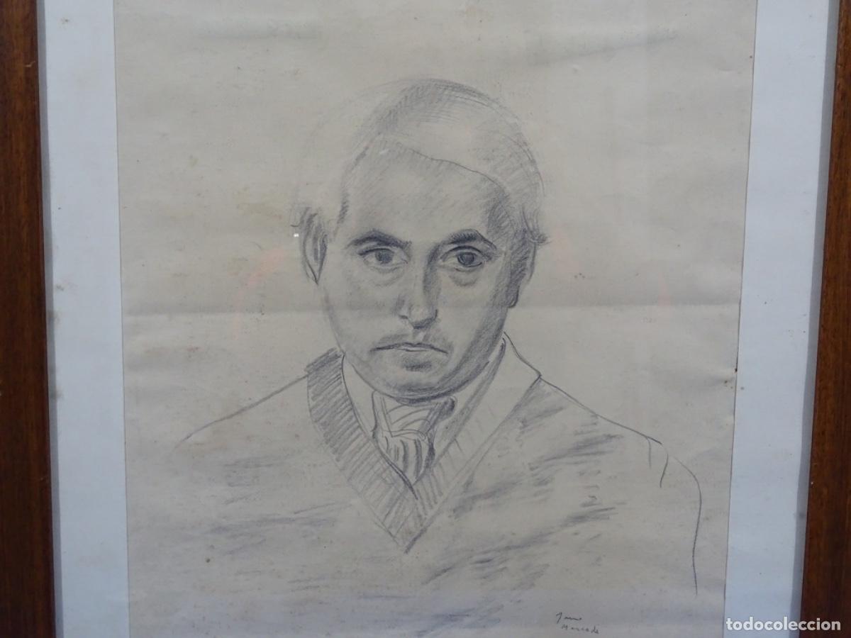 Arte: DIBUJO A L&Aacute;PIZ JAUME MERCADE. AUTORETRATO 1937.