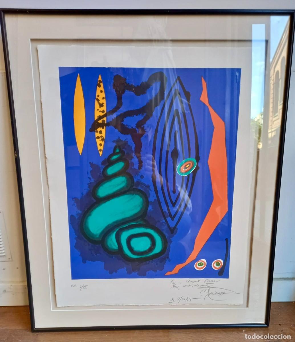 Arte: litograf&iacute;a artista contempor&aacute;neo catal&aacute;n Joan-Pere Viladecans (nacido en Barcelona en 1948)