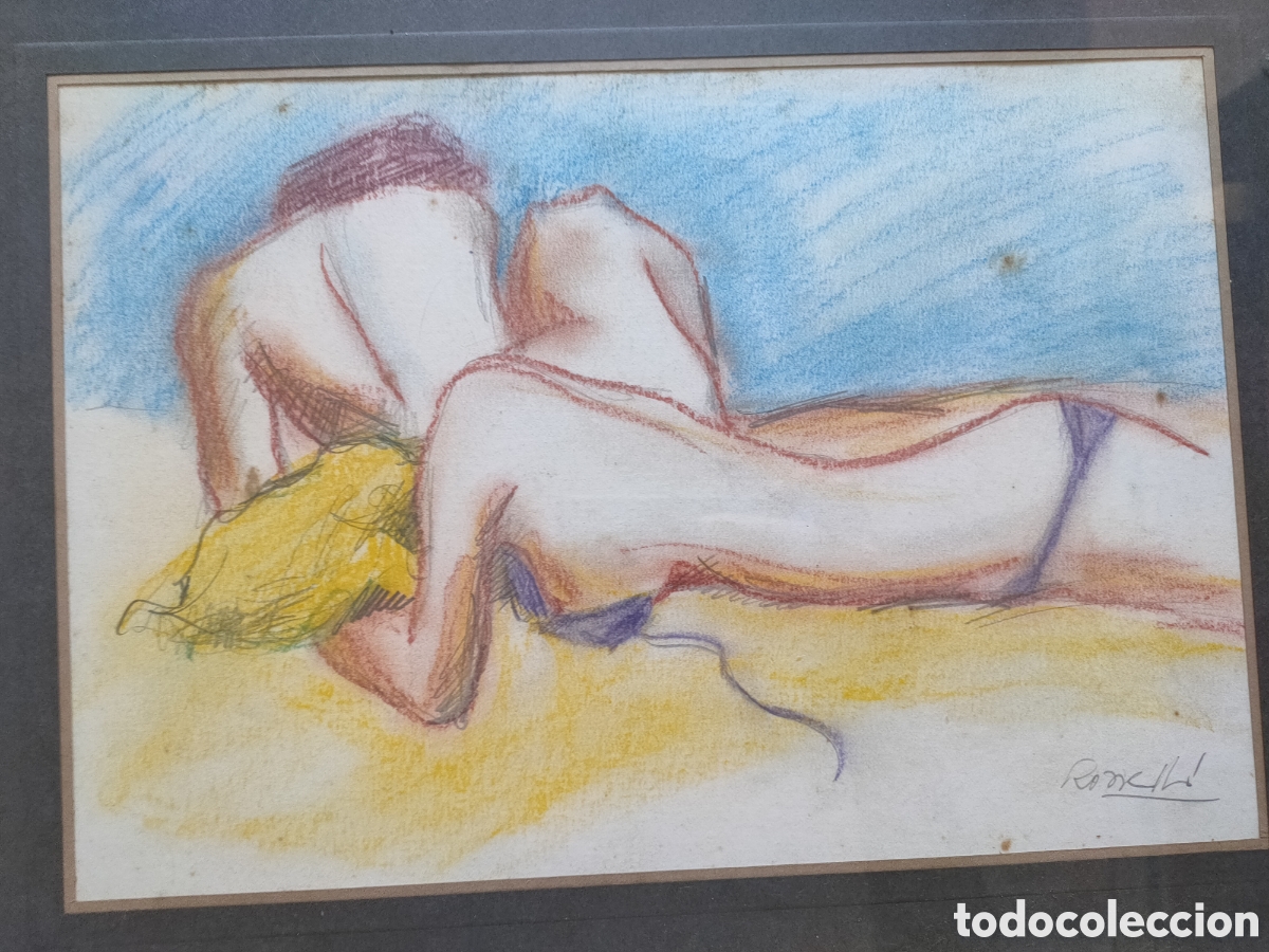 Arte: Josep Mar&iacute;a Rossell&oacute; Virgili Tarragona 1950dibujo original firmado