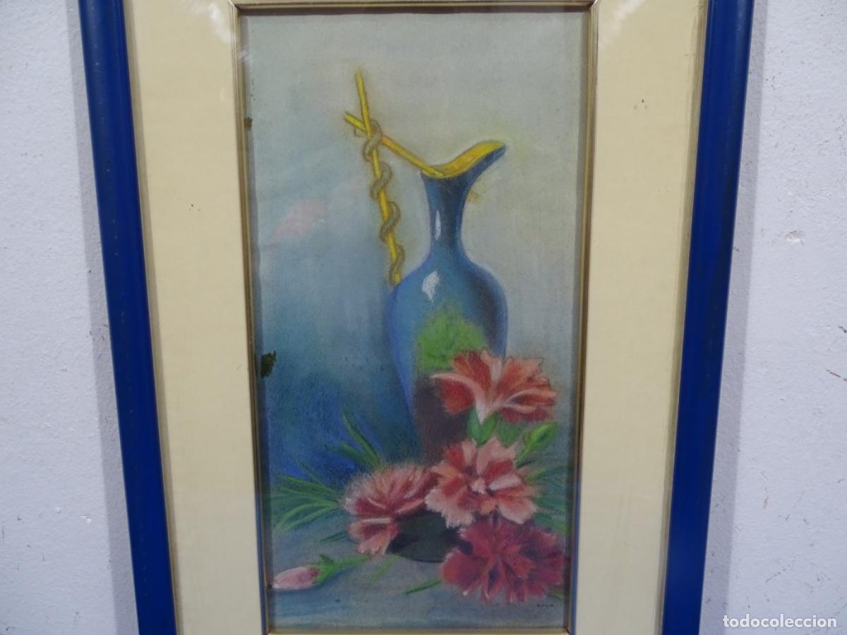 Arte: DIBUJO AL PASTEL ROSITA RIUS COLL 1912. BODEGON.