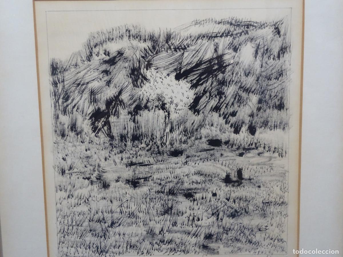 Arte: DIBUJO ENMARCADO JOAN GRANADOS LLIMONA 79. PAISAJE.