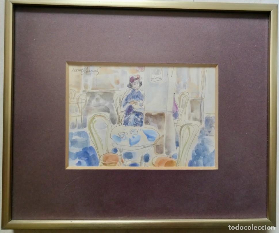 Arte: acuarela y dibujo a plumilla original - pintor expresionista Josep Maria Morat&oacute; Aragon&eacute;s (1923-2006)