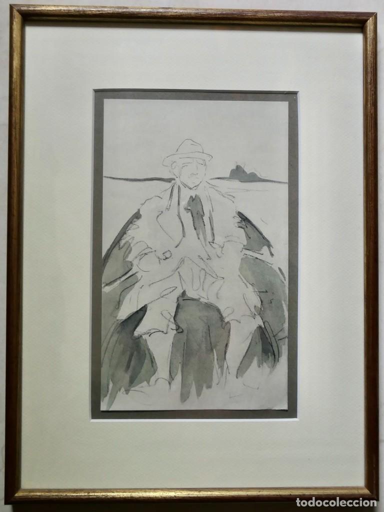 Arte: dibujo original a l&aacute;piz y aguada de tinta realizado por el maestro cubista franc&eacute;s Jacques Villon.
