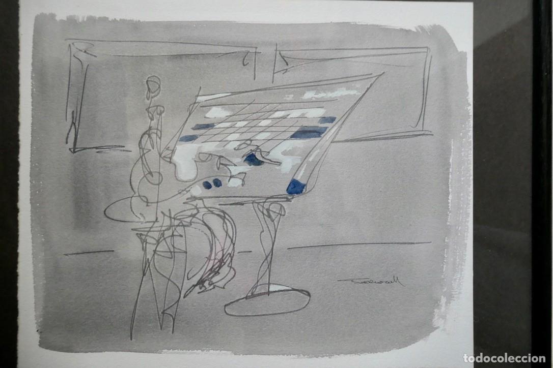 Arte: dibujo original a l&aacute;piz, tinta y aguada autor&iacute;a del pintor ampurdan&eacute;s Pere Coll Pujol(Palam&oacute;s, 1941)