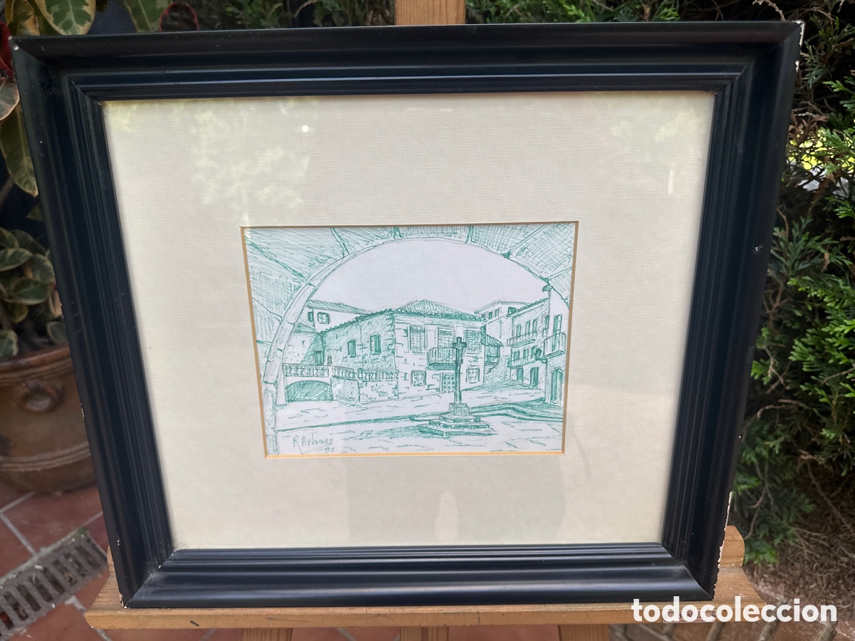 Arte: PRECIOSO DIBUJO DE &iquest; PONTEVEDRA ? R. ARBONES 1990 ( GALICIA )