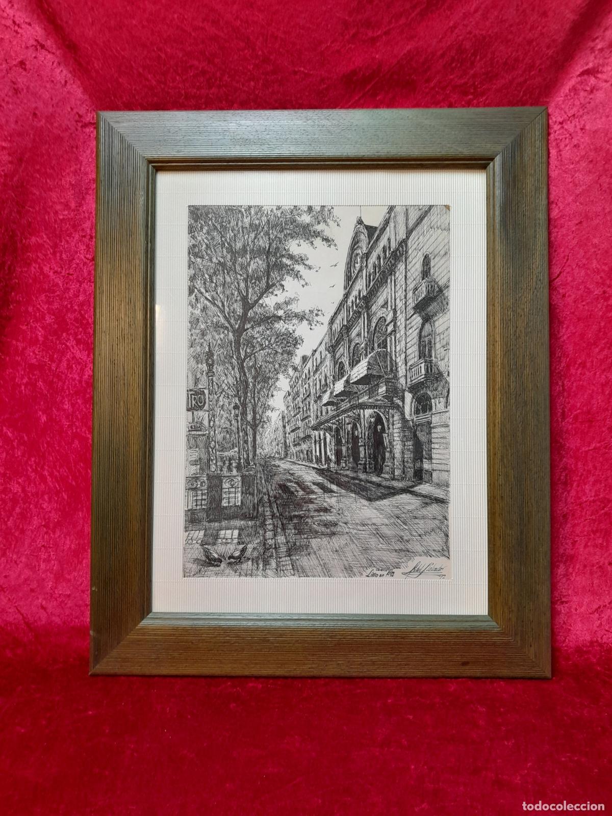 Art: C-2012. FIDEL L&Oacute;PEZ SALVADOR. DIBUJO A TINTA. OLIMPIADAS LICEO. 1992.
