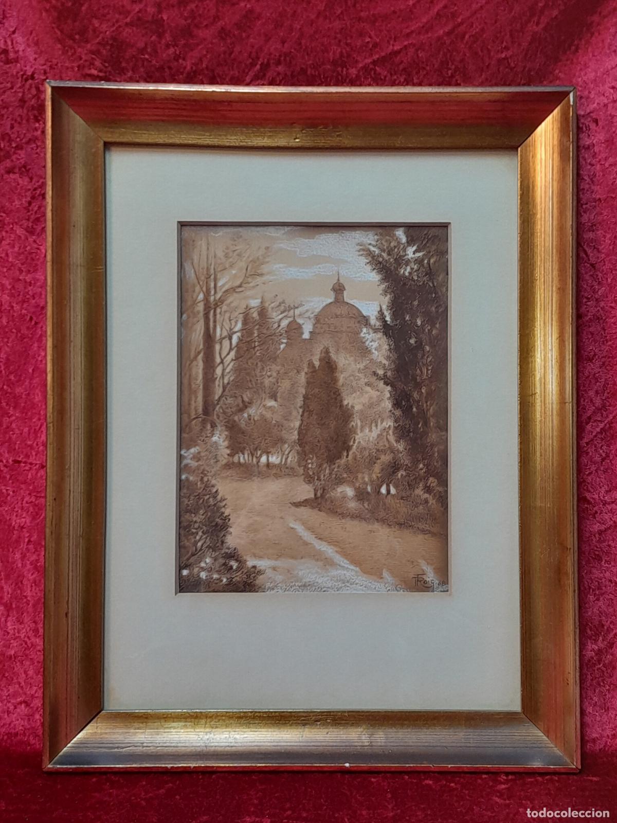 Art: C-2011. FIRMADO F. ROIG. DIBUJO A T&Eacute;CNICA MIXTA. PAISAJE. FECHADO 1968.