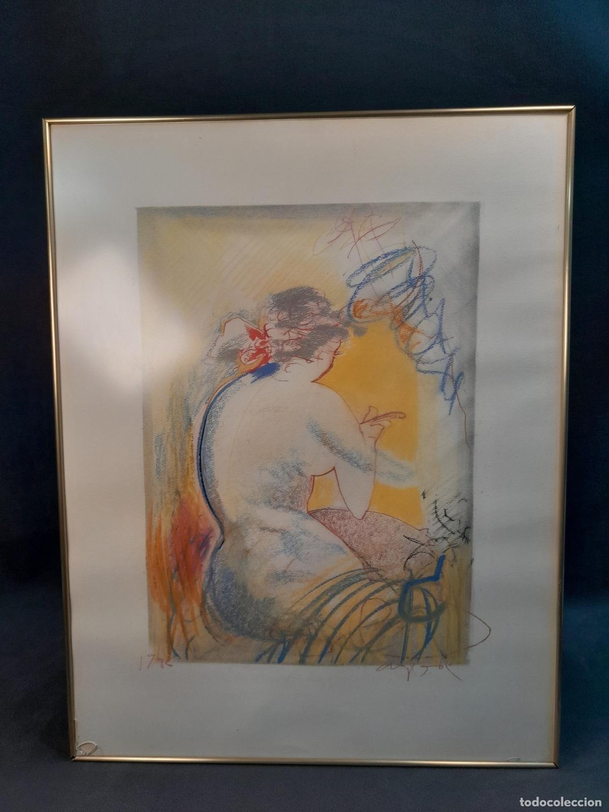 Arte: C-2000. ROBERT ANGLADA (1944-2015). T&Eacute;CNICA MIXTA SOBRE PAPEL. DESNUDO FEMENINO. FECHADO 1986.