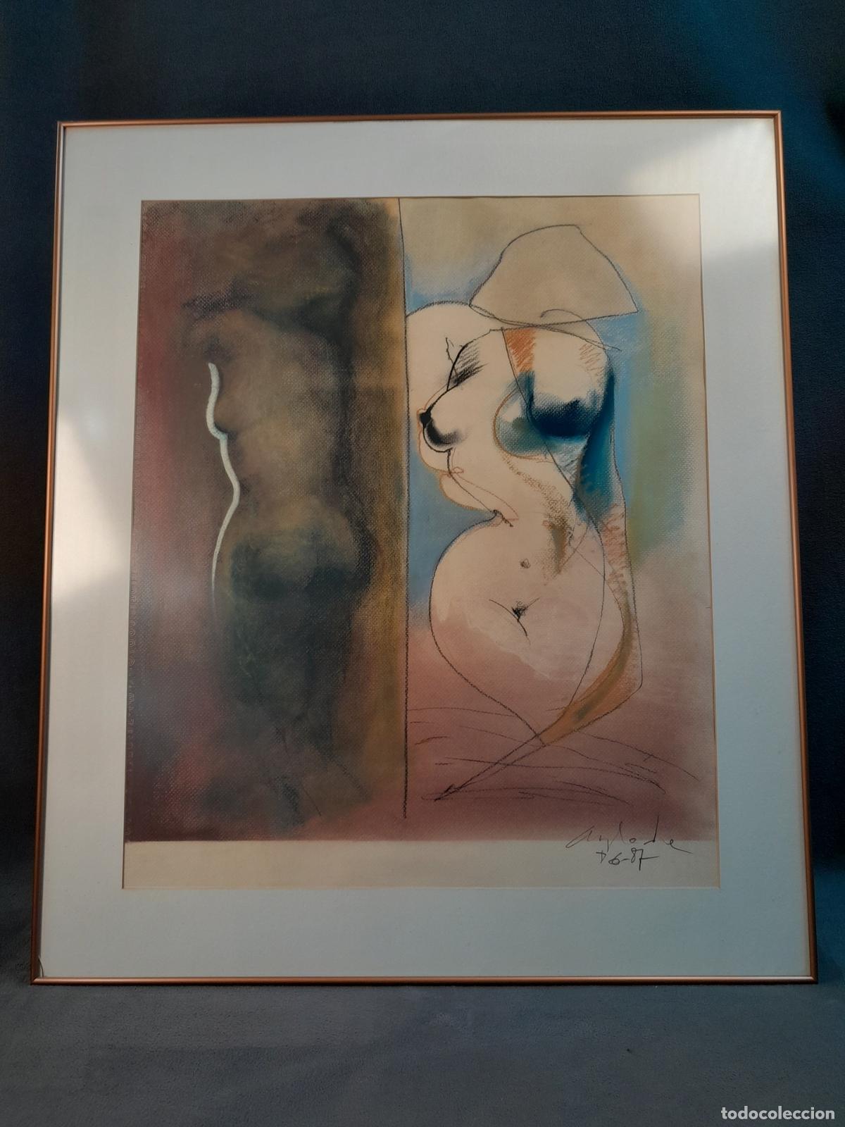 Arte: B-1897. ROBERT ANGLADA (1944-2015). DIBUJO A PASTEL SOBRE PAPEL. DESNUDOS FEMENINOS. FECHADO 1987.