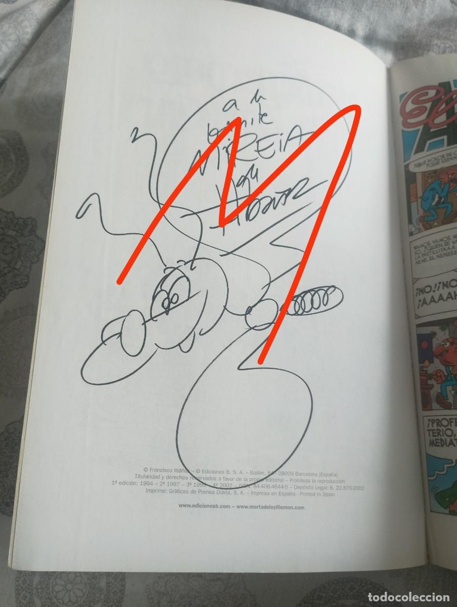 Arte: dibujo original Francisco Iba&ntilde;ez mortadelo y Filem&oacute;n firmado y dedicado