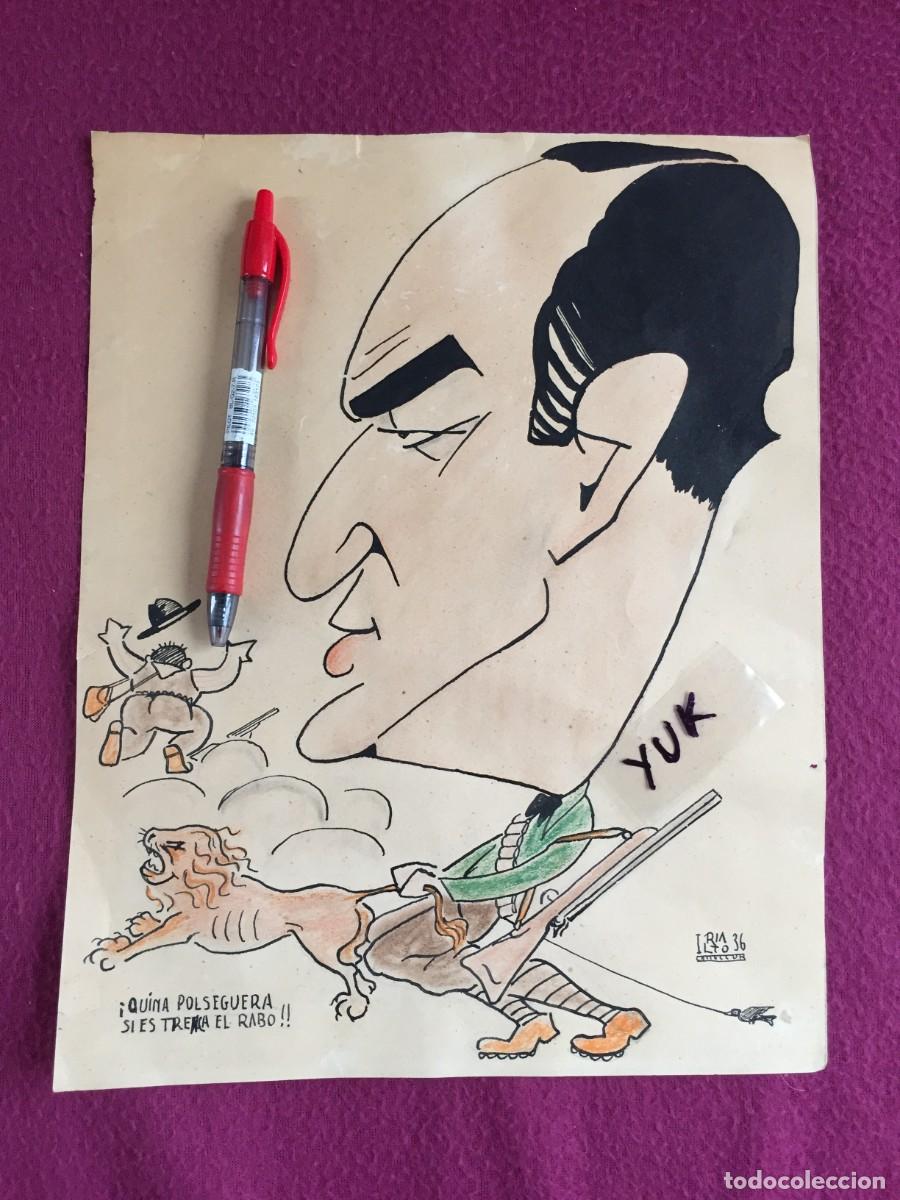 Arte: CARICATURA DE JUAN LOPEZ MERINO A&Ntilde;OS 30- DRAMATURGO Y PERIODISTA REPUBLICANO - FIRMA RIALTO 36