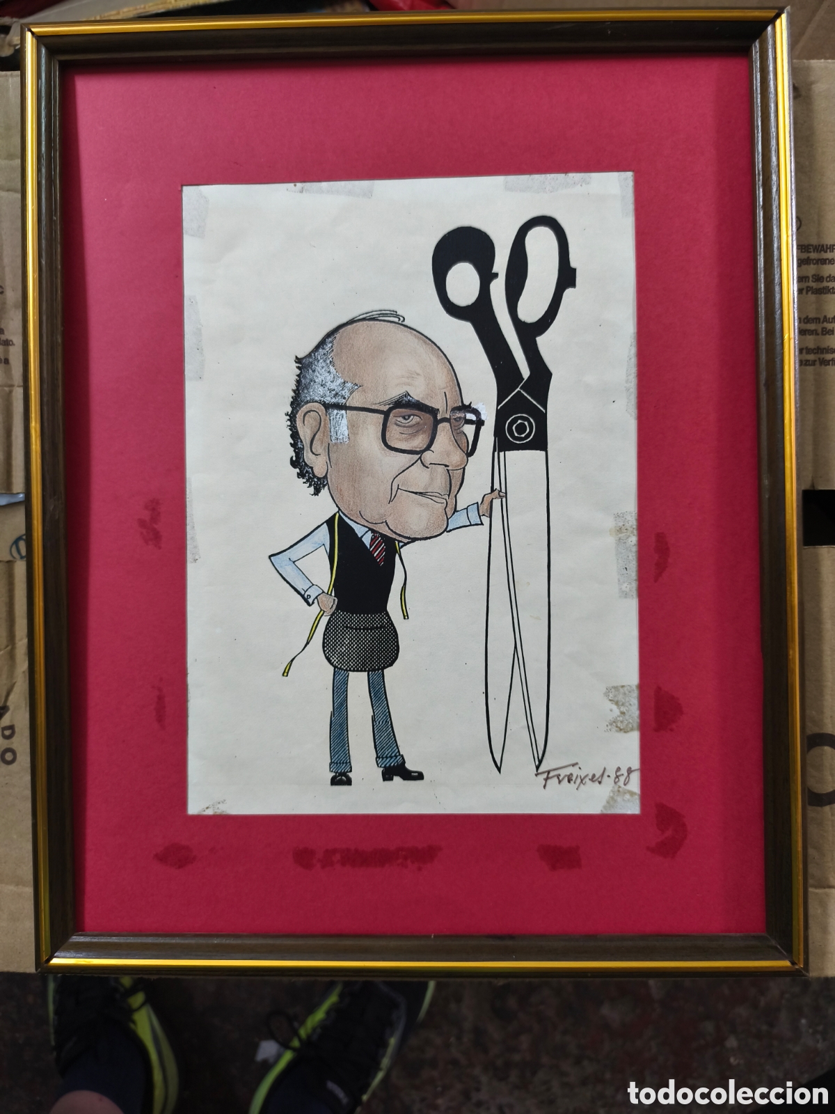 Arte: FREIXES DIBUJO CARICATURA REALIZADO POR FREIXES DE CARLOS SOLCHAGA EN 1988