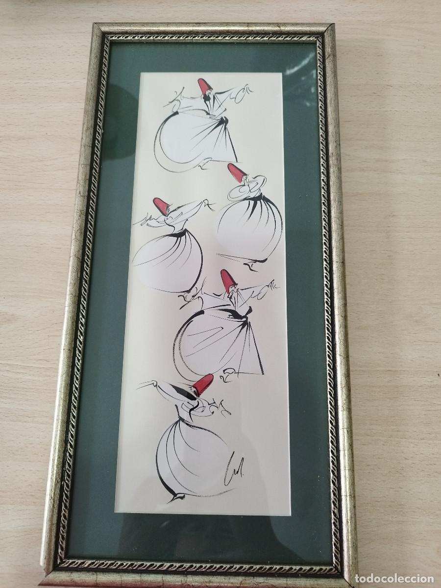 Arte: Arte de Turqu&iacute;a Ceremonia de Derviches Giratorios Dise&ntilde;o original por Ali Develi Enmarcado