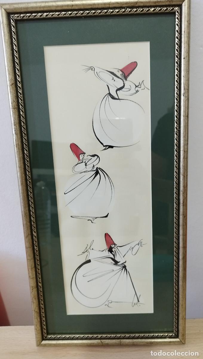 Arte: Arte de Turqu&iacute;a Ceremonia de Derviches Giratorios Dise&ntilde;o original por Ali Develi Enmarcado