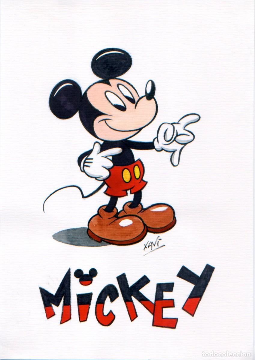 Arte: Dibujo original Mickey Mouse firmado &ndash; Artista Disney