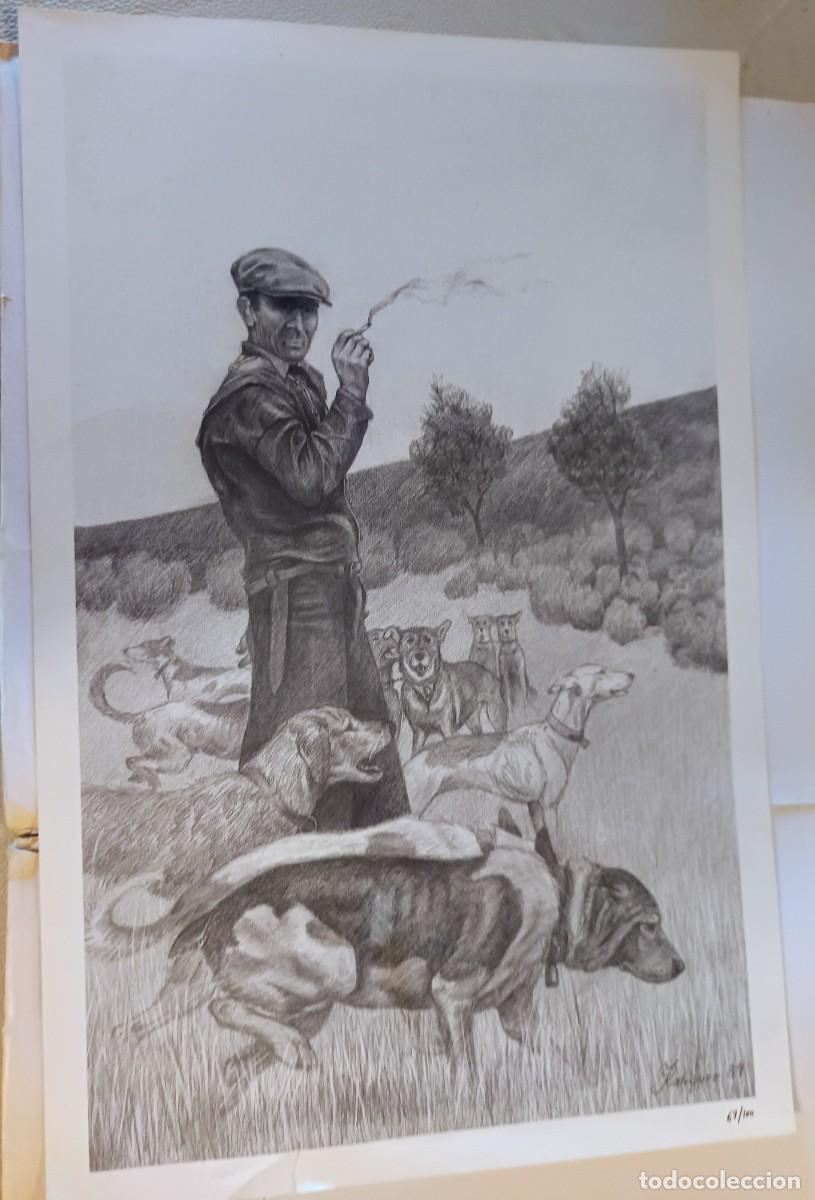 Arte: TRES LAMINAS DE TEMAS DE CAZA LIMITADAS 100 EJEMPLARES N&ordm;67