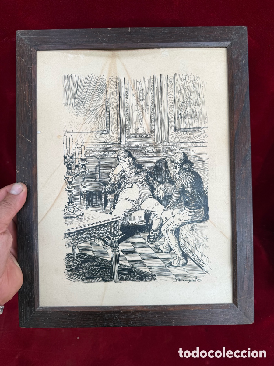 Art: Antiguo cuadro a pluma,firmado!