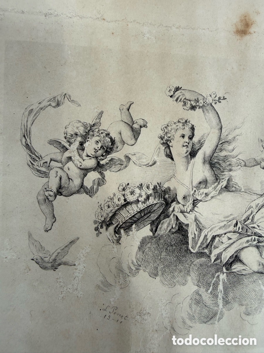 Art: Antiguo cuadro de L.Penet de 1811,pluma o similar!