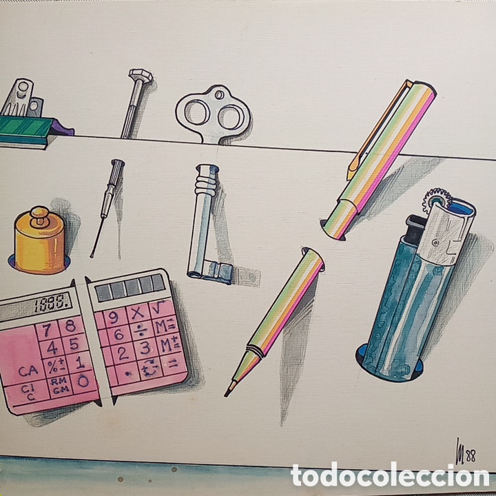 Arte: DIBUJO ARTISTA MANFER.ORIGINAL.A&Ntilde;O 1988.FIRMADO.