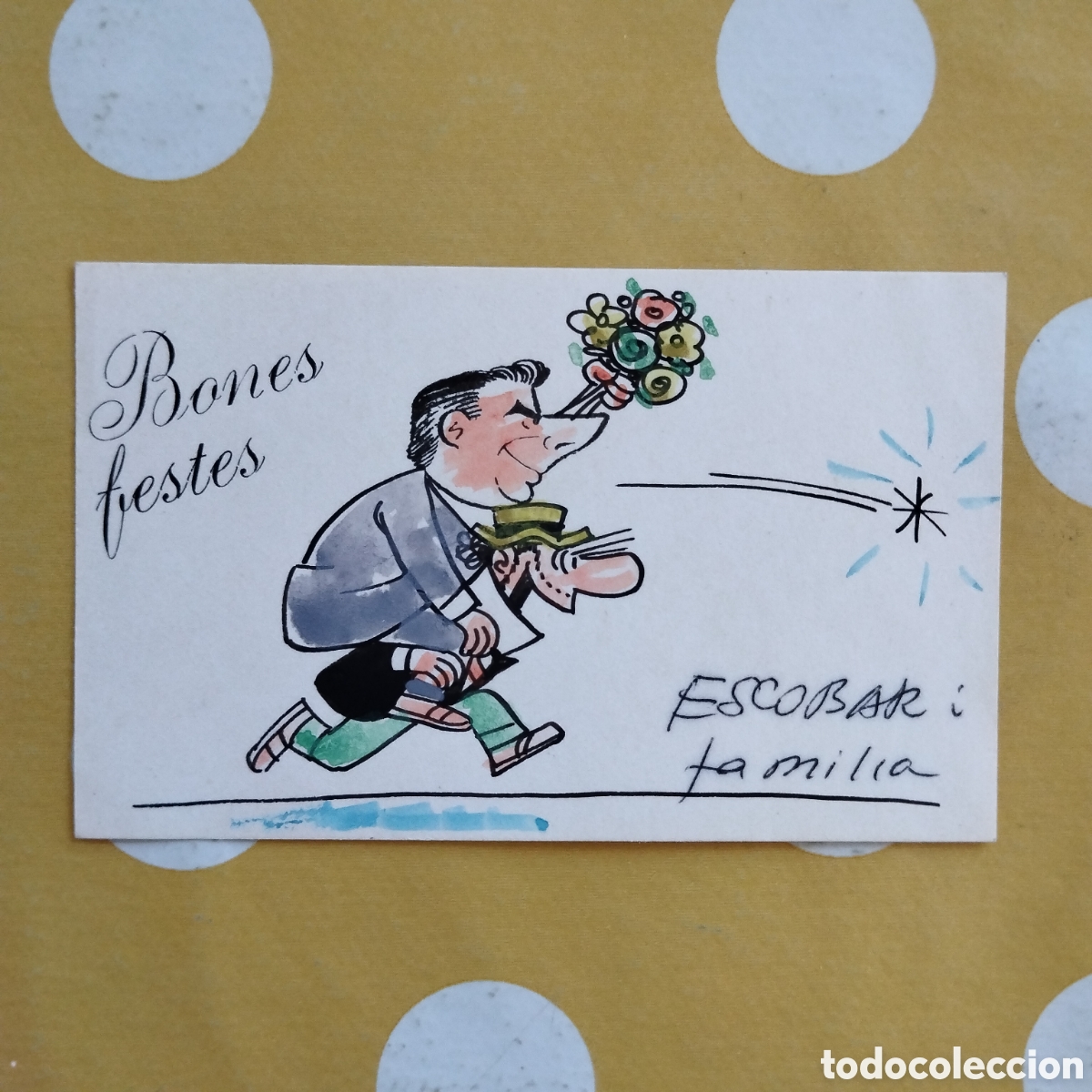 Arte: BONES FESTES FELICITACI&Oacute;N NAVIDAD ESCOBAR DIBUJO CARPANTA