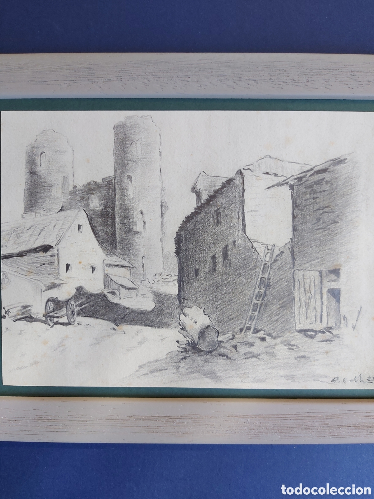 Arte: &rdquo;BOCETO DEL CASTILLO EN RUINAS &rdquo; 1921 - Foto 2