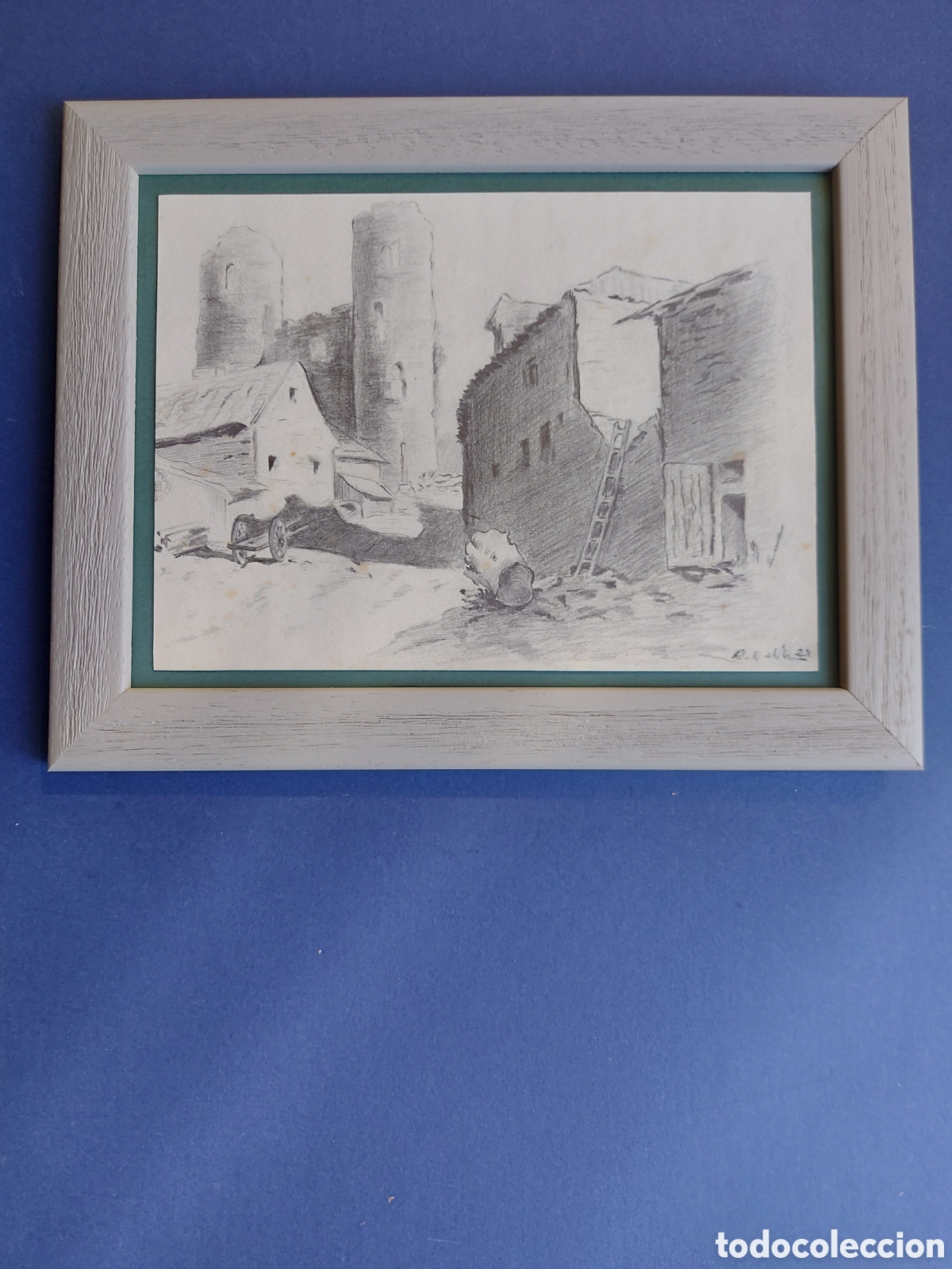 Arte: &rdquo;BOCETO DEL CASTILLO EN RUINAS &rdquo; 1921 - Foto 1