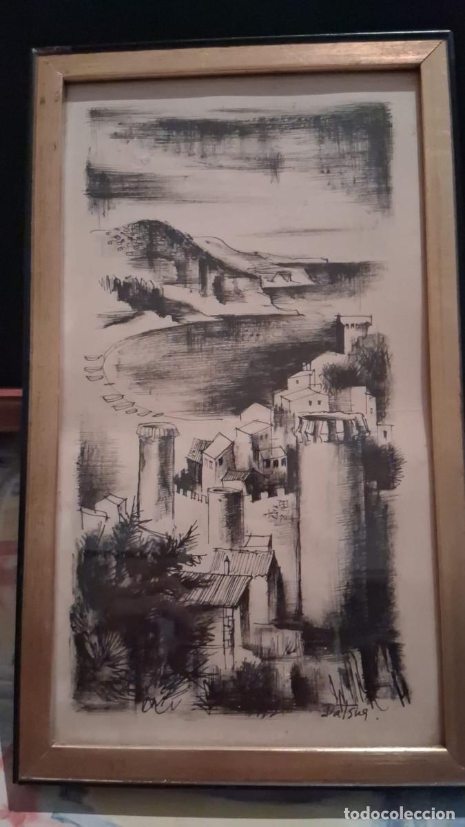 Arte: Cuadro hecho en pluma tinta negra