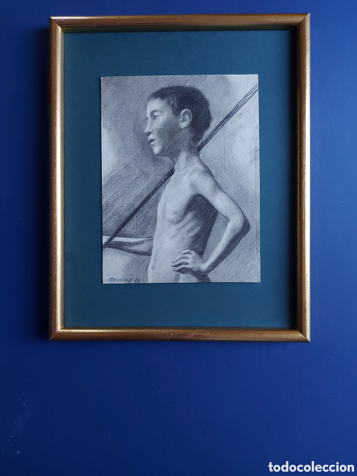 Arte: MARGALLO &rdquo;ESTUDIO ANATOMICO JOVEN EPOCA&rdquo; DIBUJO 1921