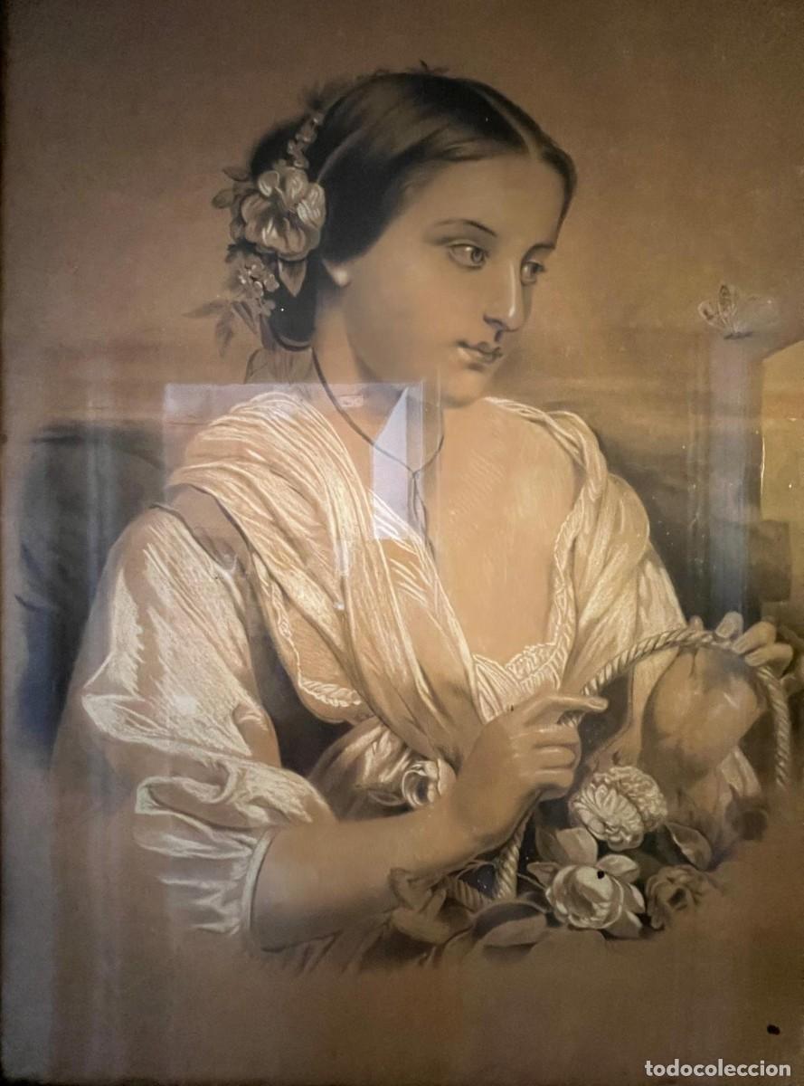 Arte: MUJER CON LIBELULA DIBUJO