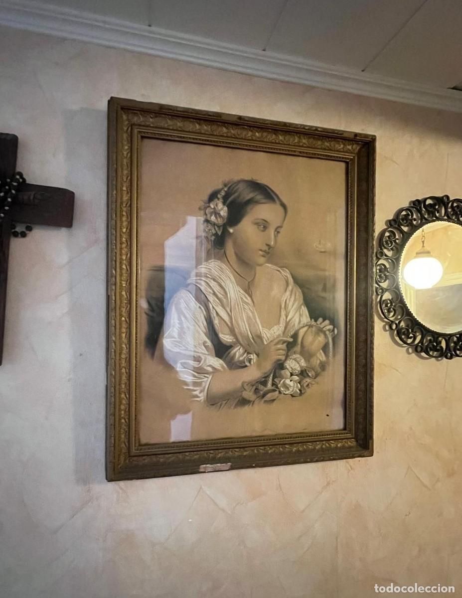 Arte: MUJER CON LIBELULA DIBUJO - Foto 3