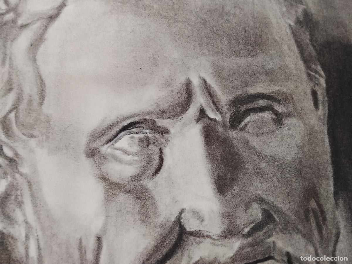 Arte: 70x50 cm ARTE alejandro magno dibujo carboncillo sobre papel de gran calidad A&Ntilde;O 1982/83 GASPAR