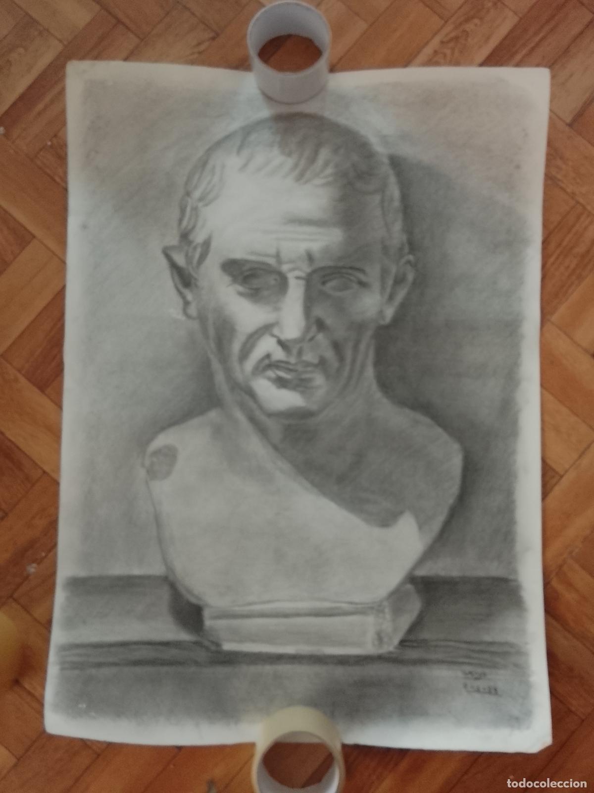 Arte: carboncillo 70 x 50 CM a&ntilde;os 80s dibujo original A MANO arte decoracion - ARTISTA FIRMADO GASPAR