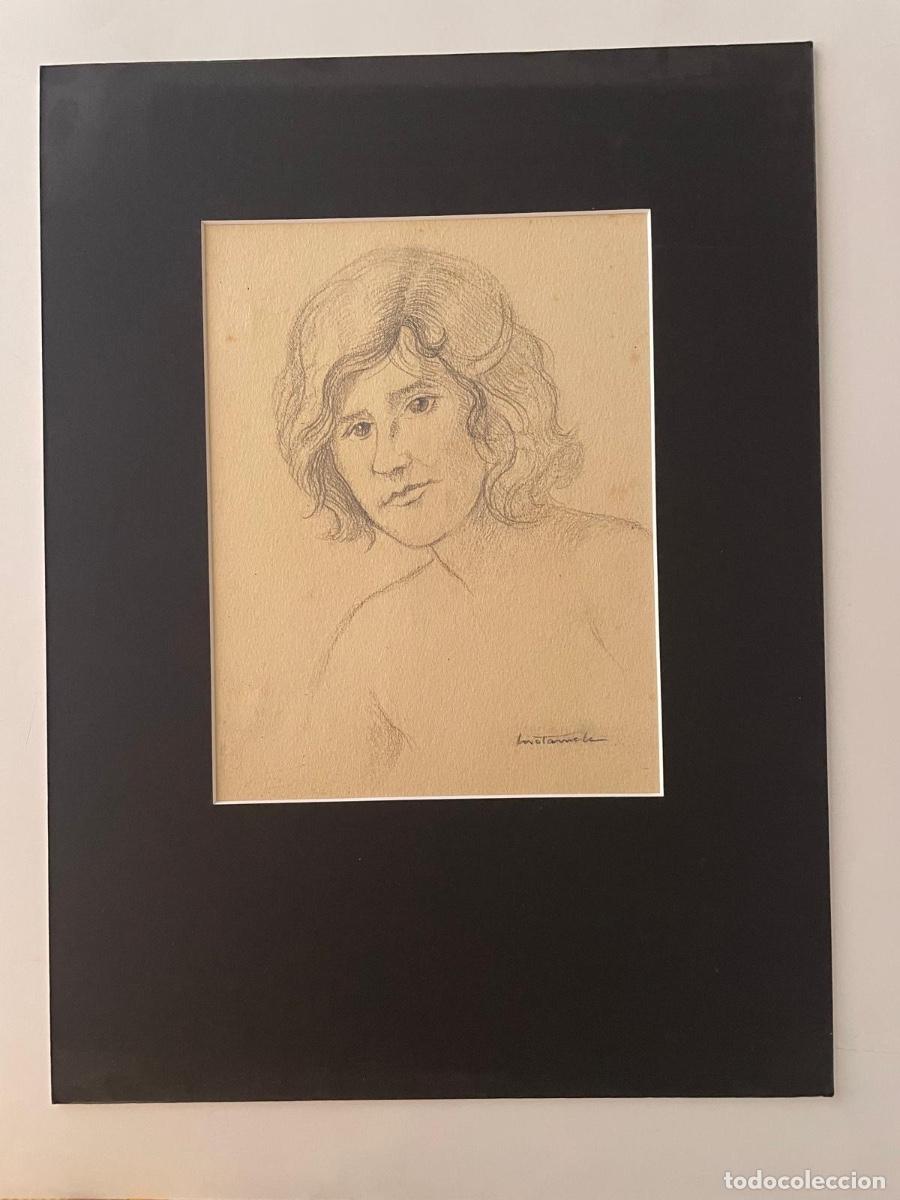 Arte: DIBUJO FEMENINO A LAPIZ -FIRMADO MATAMALA