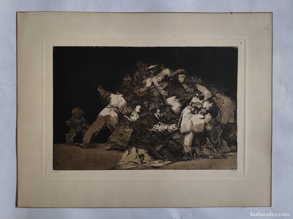 Arte: FRANCISCO DE GOYA, DISPARATE GENERAL, N&ordm; 9, MARCA DE AGUA JOSE GUARRO. PRIMER TERCIO SIGLO XX
