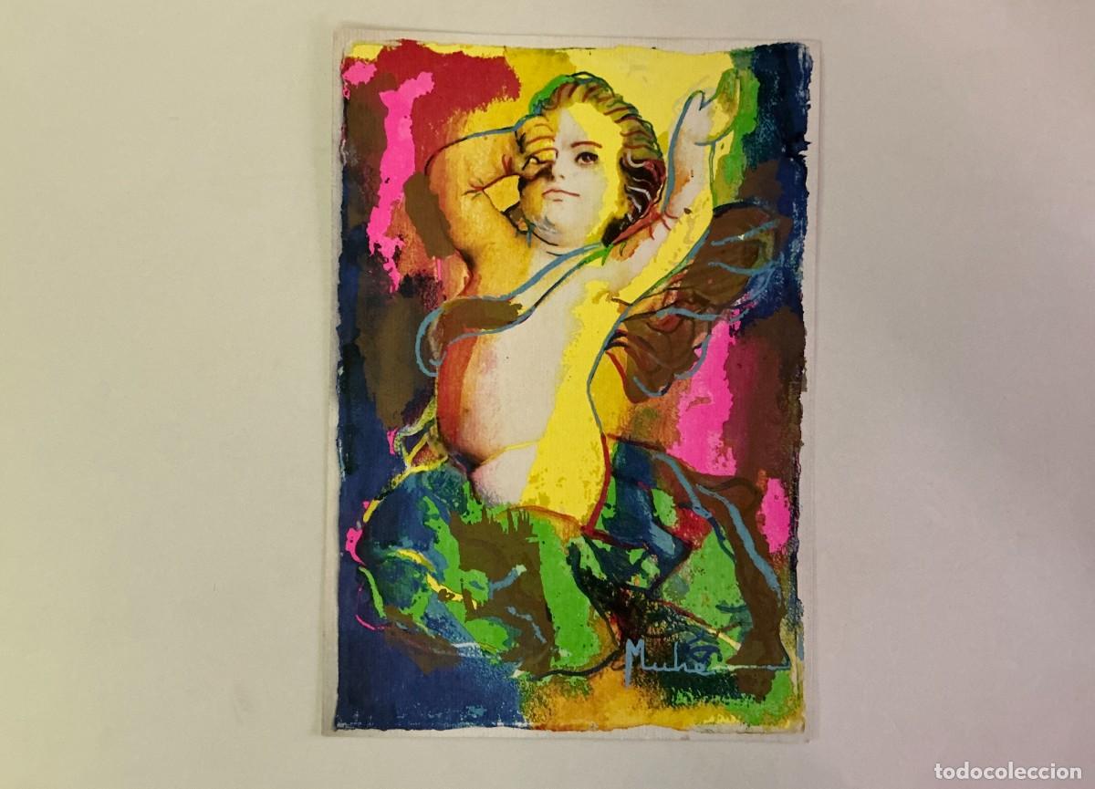 Arte: MUHER &Aacute;ngel de Salzillo 2017 T&eacute;cnica Mixta sobre Papel Edici&oacute;n Especial La Verdad