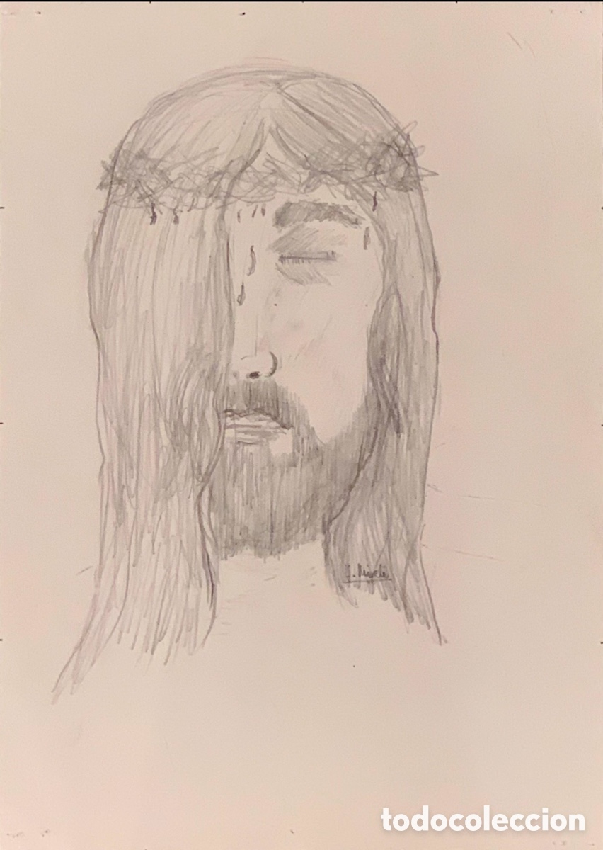 Arte: MIRETE, J. &ldquo;Corona de espinas&rdquo;. L&aacute;piz sobre papel. A&ntilde;os 70.