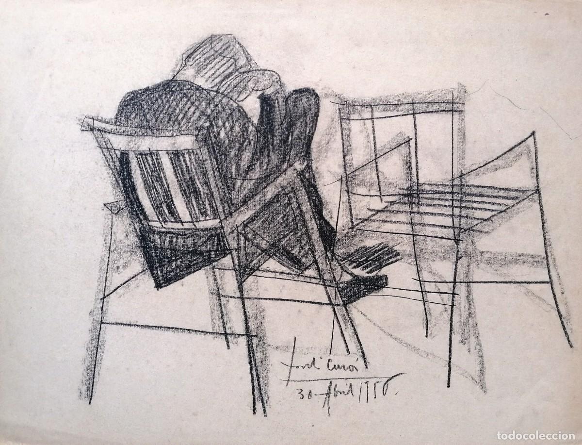 Arte: JORDI CUROS CERAS/PAPEL 50 X 36 CM. FIRMADO Y FECHADO 1956.