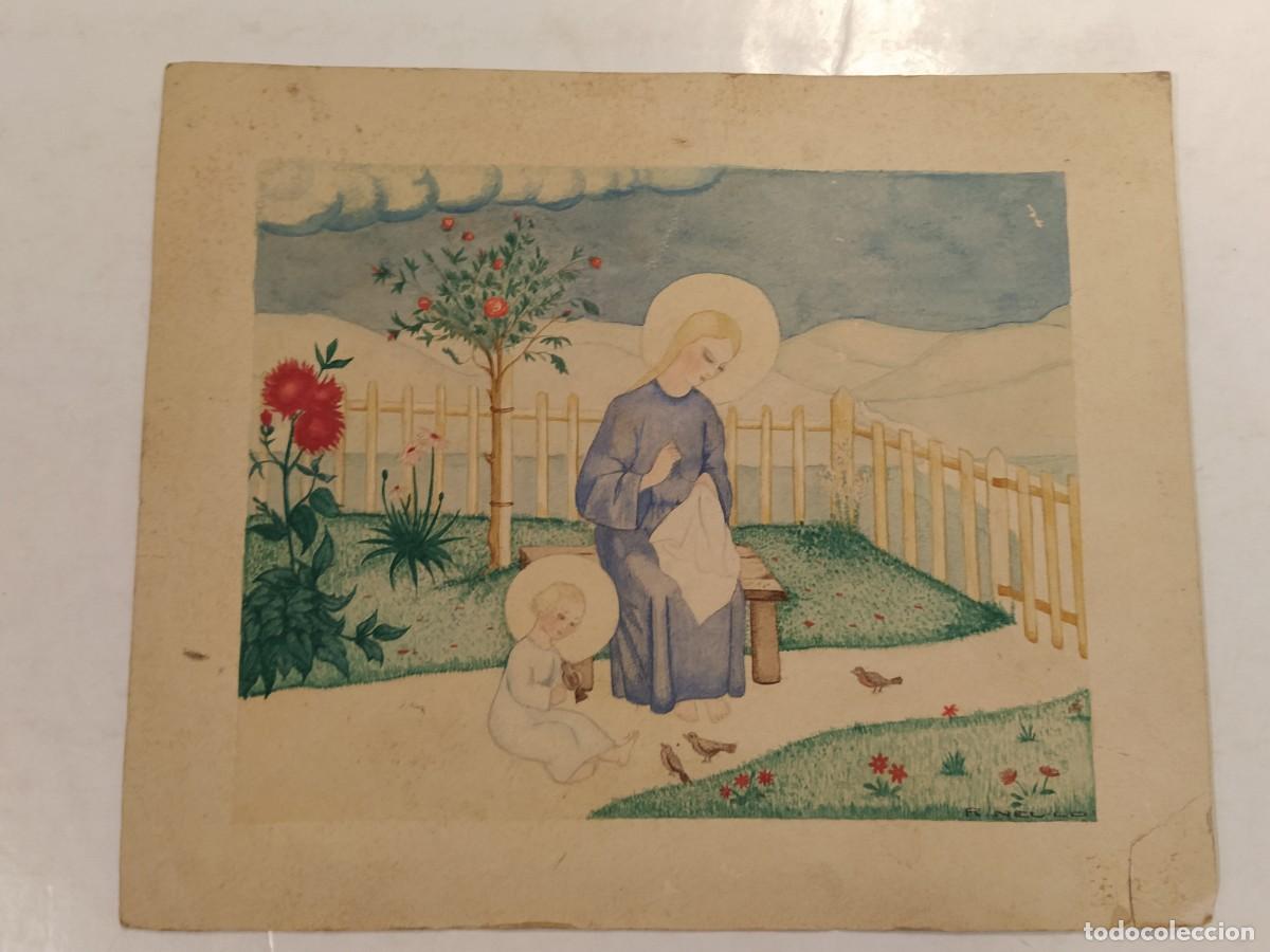 Arte: DIBUJO ORIGINAL A MANO FIRMADO POR R. NEL&middot;LO -VER FOTOS