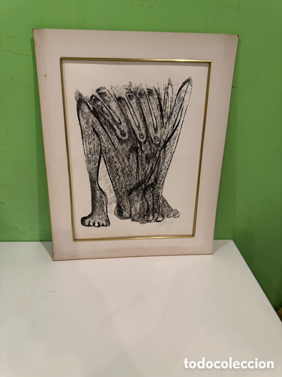 Arte: Dibujo Expresionista Firmado a L&aacute;piz 30x40 cm Figuras Humanas Arte Contempor&aacute;neo