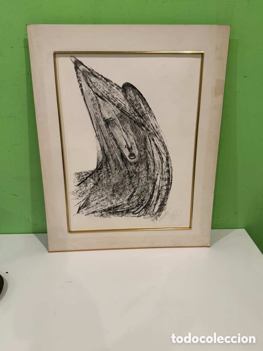 Arte: Dibujo Expresionista Firmado a L&aacute;piz 30x40 cm Rostro Femenino Arte Contempor&aacute;neo