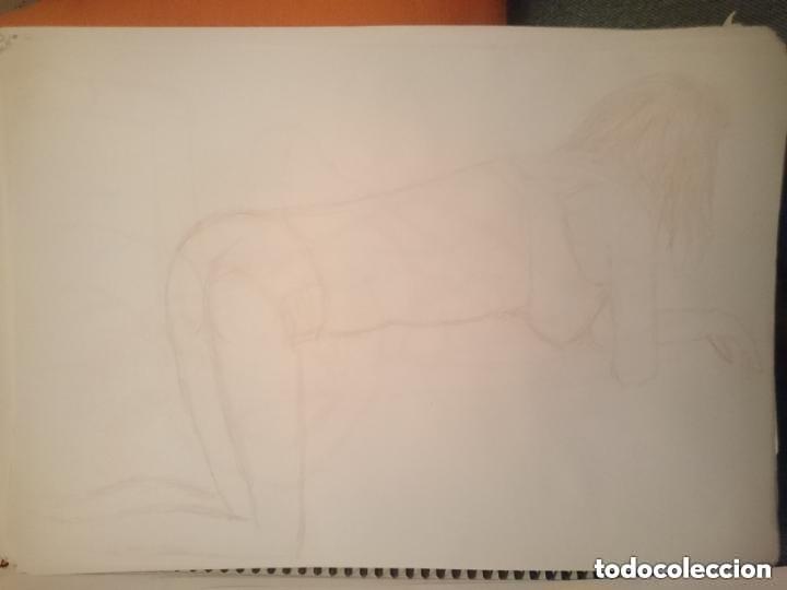 Arte: TONYA - DIBUJO ORIGINAL BOCETO SEMIDESNUDO FEMENINO - D.R.A. 1997