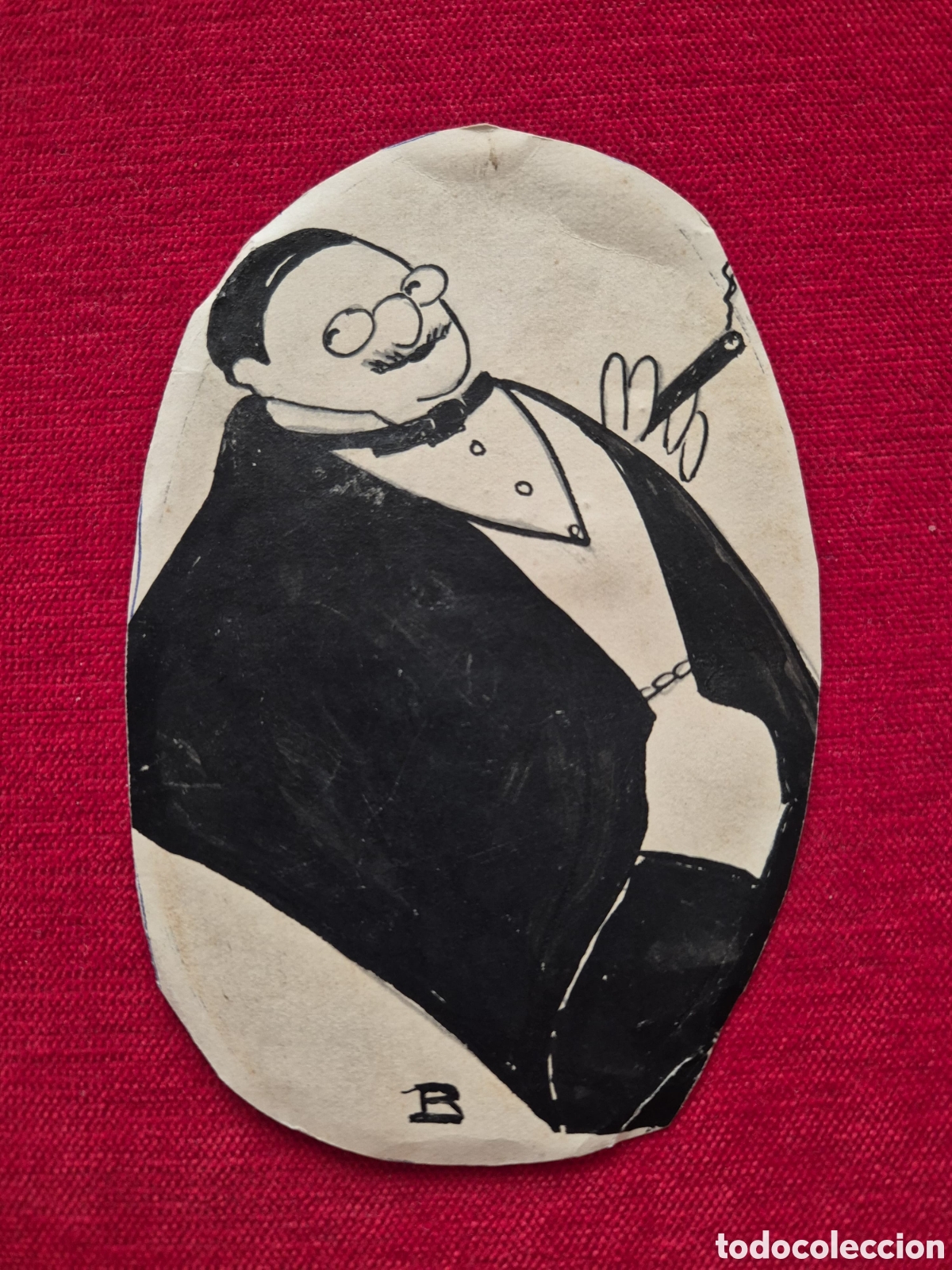 Arte: DIBUJO DE LUIS BAGARIA (1882-1940). CARICATURA. TINTA SOBRE PAPEL.
