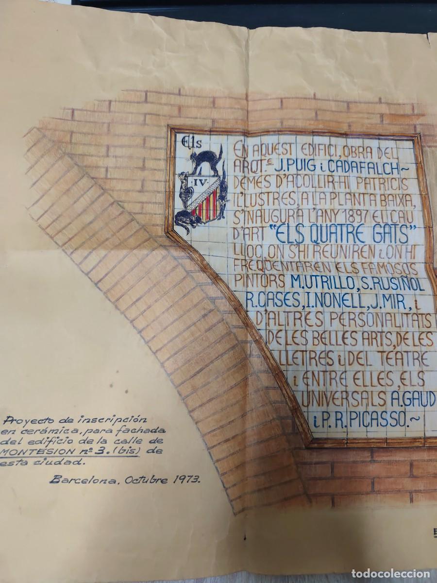 Arte: Dibujo original para 4 gats proyecto de cer&aacute;mica