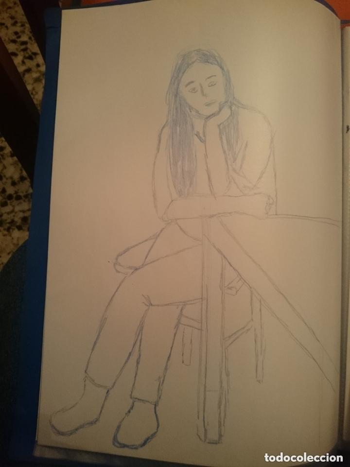 Arte: CRISTINA 6 - DIBUJO ORIGINAL BOCETO FEMENINO - D.R.A. 1996